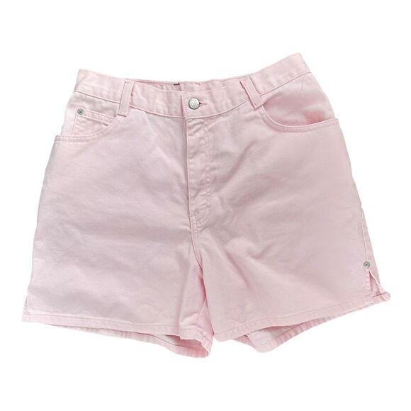 Vintage Gitano Pink High Rise Denim Shorts 90s Mom Jean Size 12 (Modern 8/10) - Picture 1 of 7
